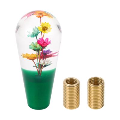 HOPESPANNER Blume Schaltknäufe Universelle Schaltknäufe Acryl Stiel Schalthebelknauf für