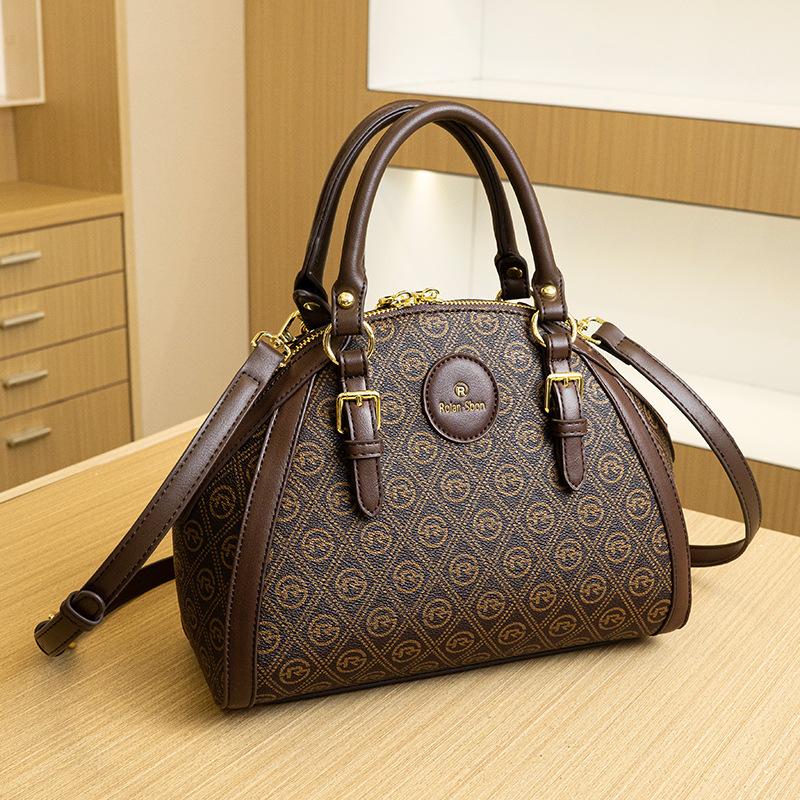 Fashionable and Fashionable Hand To Door Bag  New Summer Large Capacity Commuter Printed Shoulder Bag Texture Crossbody Bag