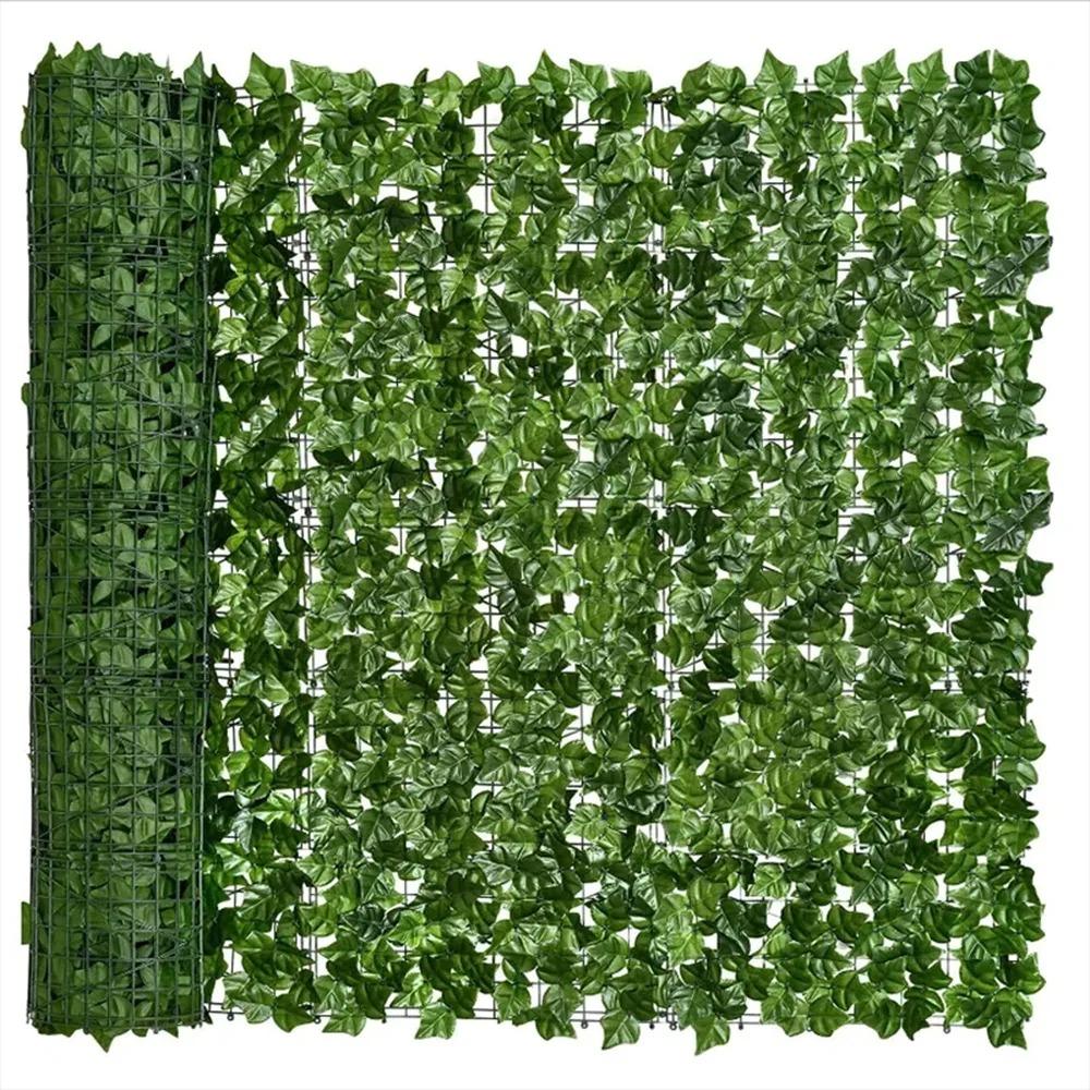 50x100cm Artificial Green Leaf Fence Panels Faux Privacy Fence Screen for Home Outdoor Garden Balcony Decoration