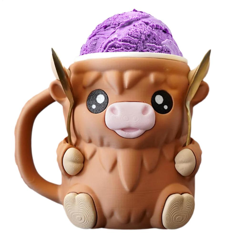 Dekorativ Isbægerholder 473 ml Isbæger Pint Holder Høyfjellsfe Dessertbøtte Med Frostsikker Håndtak For Yoghurtblanding Barn