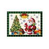 Christmas Placemat Decoration Set, Claus Linen Stain-resistant And Heat-insulating Tablecloth