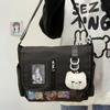 Kawaii Itabag Crossbody Bag Women Japanese Style Large Capacity Transparent Pin Display Messenger Bag Waterproof Anime Badge Bag