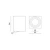 Movable surface-mounted ceiling fixture GU10 chrome