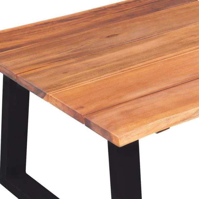 Table basse - VIDAXL - Bois d'acacia massif - Rectangulaire - Aspect bois