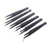 6Pcs Anti-static ESD Tweezers Maintenance Tool Industrial Precision Curved Straight Tweezers Repair Tools Set