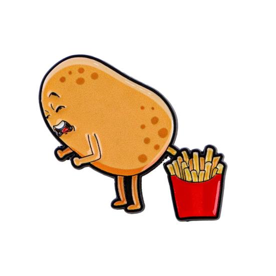 Brooch Pin Potato French Fries Design Brooch