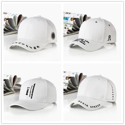 New Fashion Letter Embroidery Black White Cap Cotton Snapback Hats For Men Women Hip Hop Fitted Baseball Caps