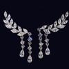 Zircon Women Crystal Leaves Tassel Drop Earrings Dangle