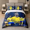Set Biancheria da Letto 3 Pezzi Cristiano Ronaldo Lenzuolo Morbido e Due Federe Decorazione Camera da Letto Casa