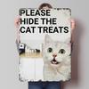 Katzenleckerli Warnschild Blechschild Poster Personalisierte Wandkunst Retro Vintage Metallschilder für Man Cave Kaffeebar Zubehör Dekoration