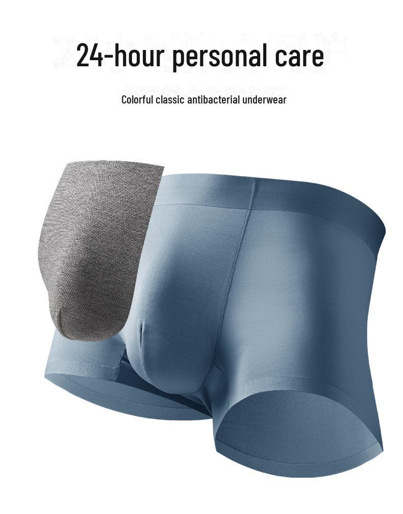 Boxer da Uomo Senza Cuciture Antibatterici in Modal con Grafene 5A - Vita Media Effetto Pelle Nuda