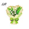 Decorative Metal Lapel Pin Bouquet Brooch for Women Enamel Romantic Flower Jewelry Durable Backpack Hat Decoration Zinc Alloy Floral Coats
