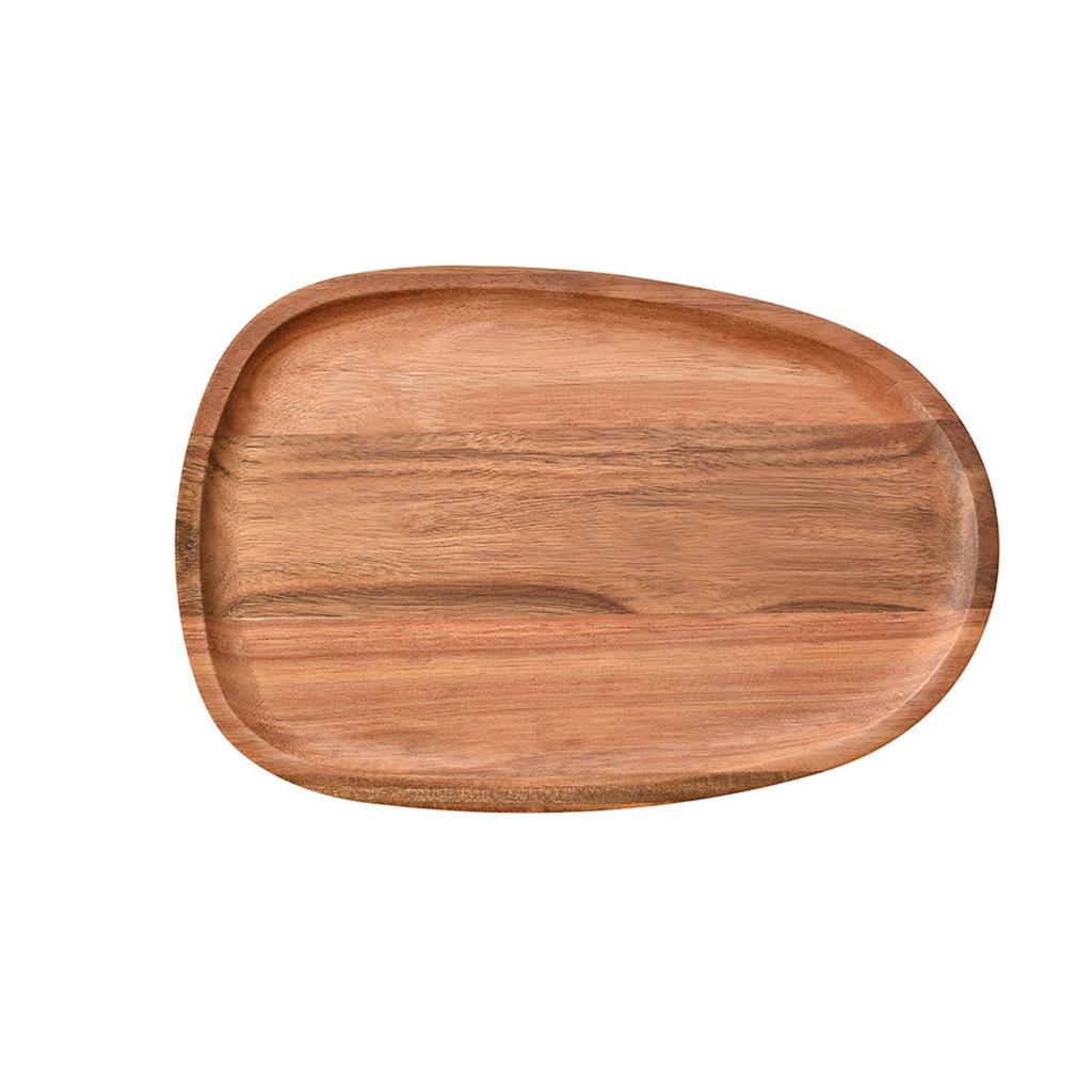 Wood Dinner Plates Irregular Oval Serving Tray Fruit Dishes Dry Fruit Sushi Tea Tray Bread Wooden Plate Home Decoration