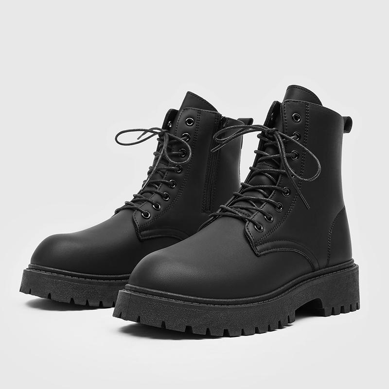 New Motorcycle And Ankle Boots Waterproof Boots Men Leather Shoes Men Casual Boot Bota Masculina Men'S High-Top Fashion Shoes