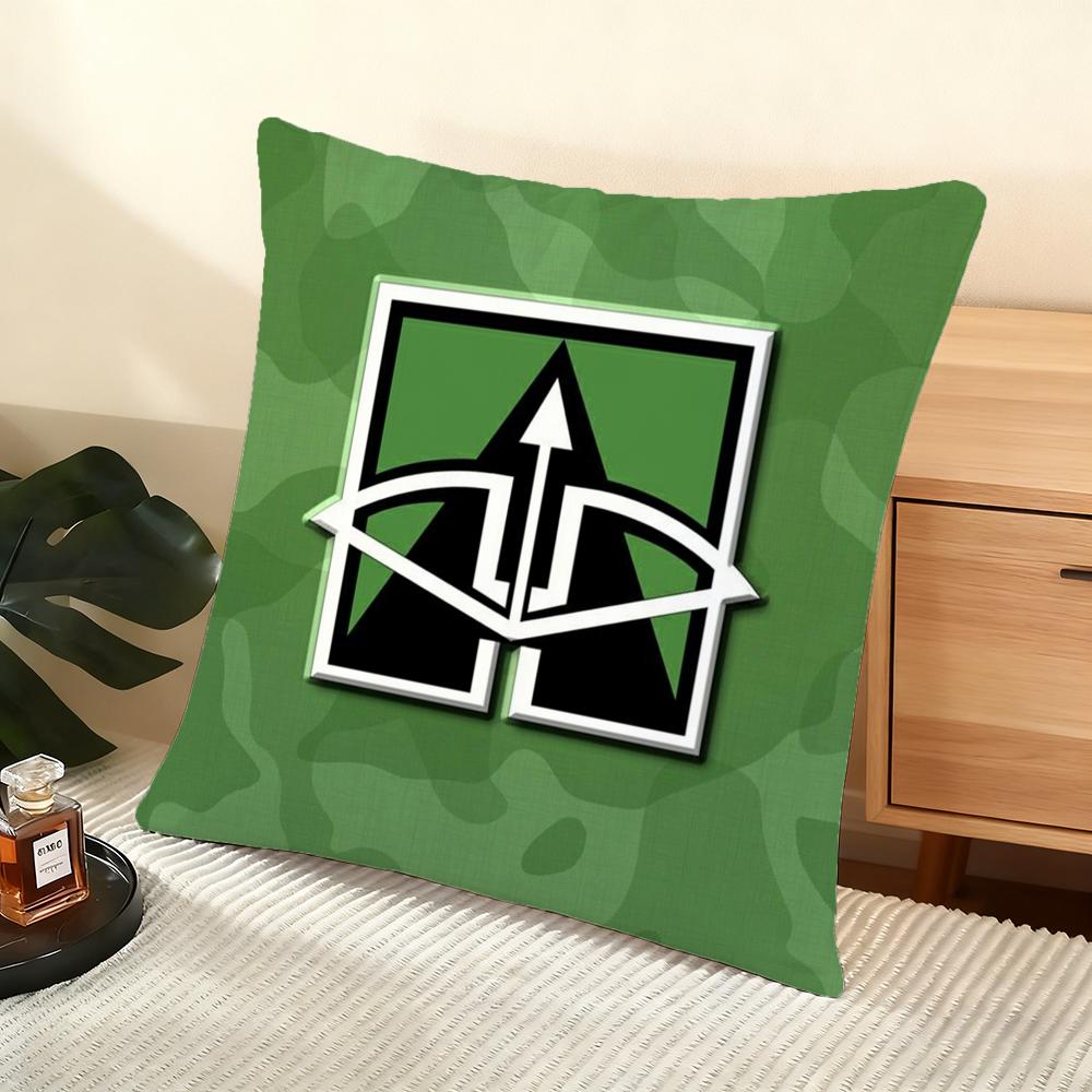 R-Rainbow Six S-Siege Cushion Cover Soft Short Plush Pillow Cover Smooth Cozy Texture Aesthetic Cushion Case Home Decor