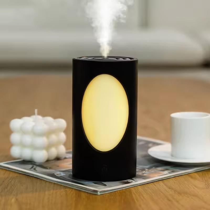 

Zai Xiao 600ml Portable Aroma Diffuser With Colorful LED Lights Battery Rechargeable Wireless Air Humidifier For Bedroom Office чорний