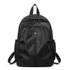 Solid Color Travel Backpack Water-Repellent Large Capacity Schoolbag for Middle School Students