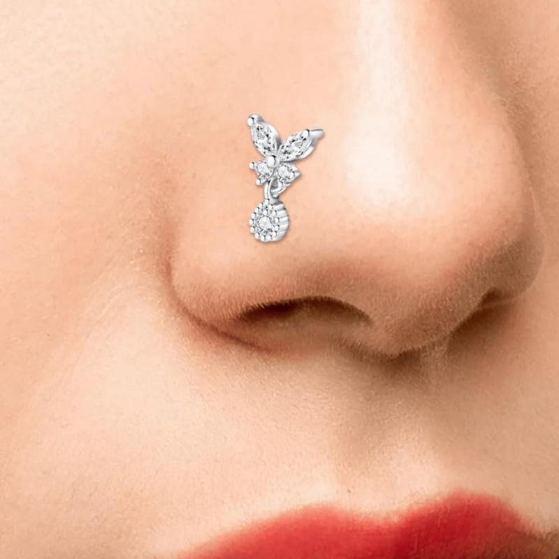 G23 Titanium L Shaped Nose Studs Hypoallergenic Gold Silver Plated Ultra-light Piercing Jewelry for All Day Comfort Wear