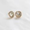 _britt 925 Silver Square Gold Mini Earrings