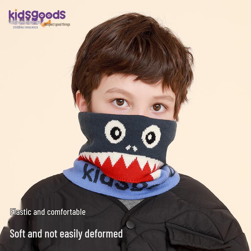 Set Căciulă cu Ciucure și Fular Călduros de Iarnă pentru Băieți, Căptușit cu Fleece