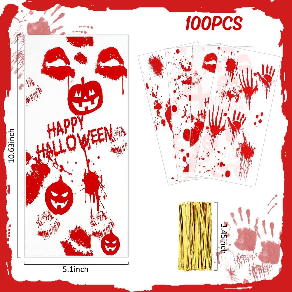Childrens Halloween Party Candy Bags with Snacks Biscuits and Sweet Treats Gift Favors for Kids Halloween Celebration Supplies