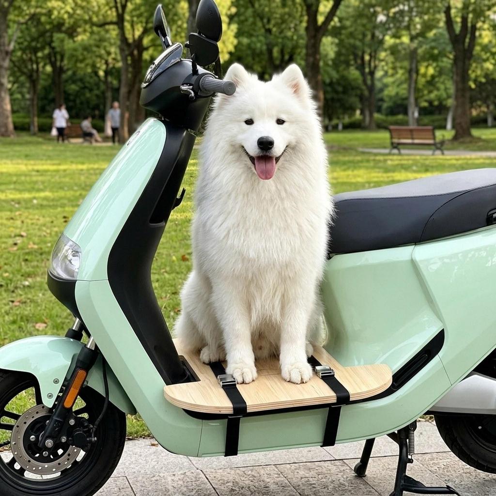 Wooden Dog Bike Rack, Front for Electric Vehicles, Easy to Install.