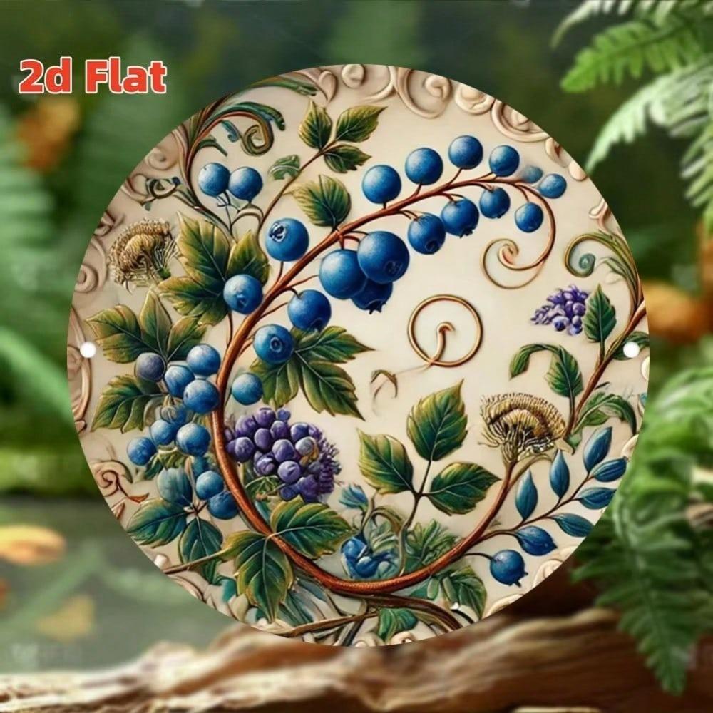 Metal Wall Art Decor Round Home Office Garden Living Room Durable Painting