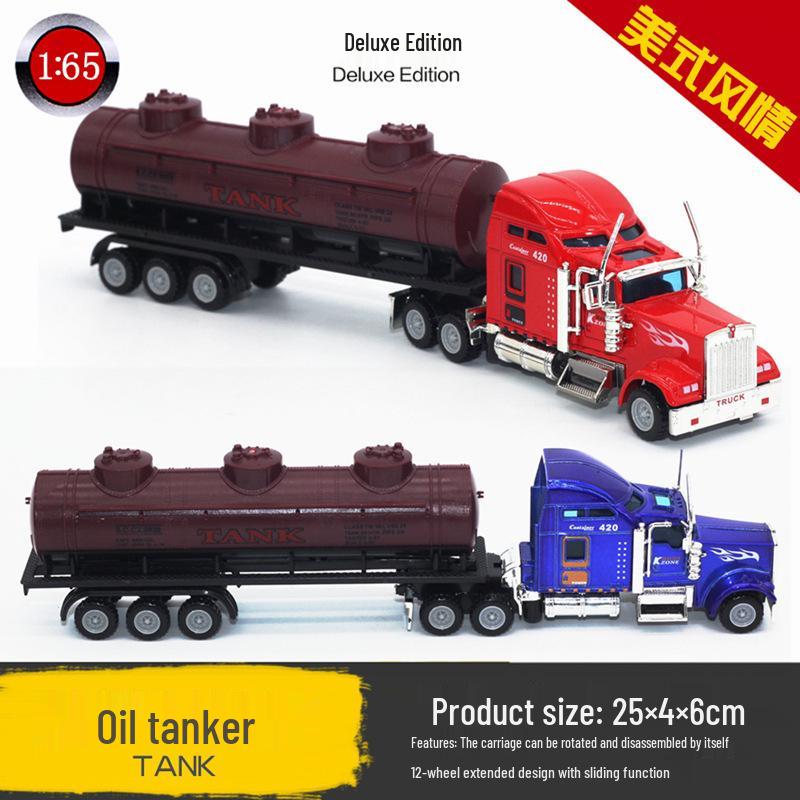 Children's Alloy Transport Toy: Pull-Back Fire Truck, Trailer, Tank & Excavator