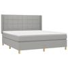 Maison Exclusive - Sommier à lattes de lit avec matelas Gris clair 180x200cm Tissu