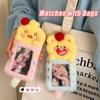 Cartoon Plush Photocard Holder Kawaii Bear Photo Album Students Idol Card Protective Covers Girls Bag Hanging Pendants