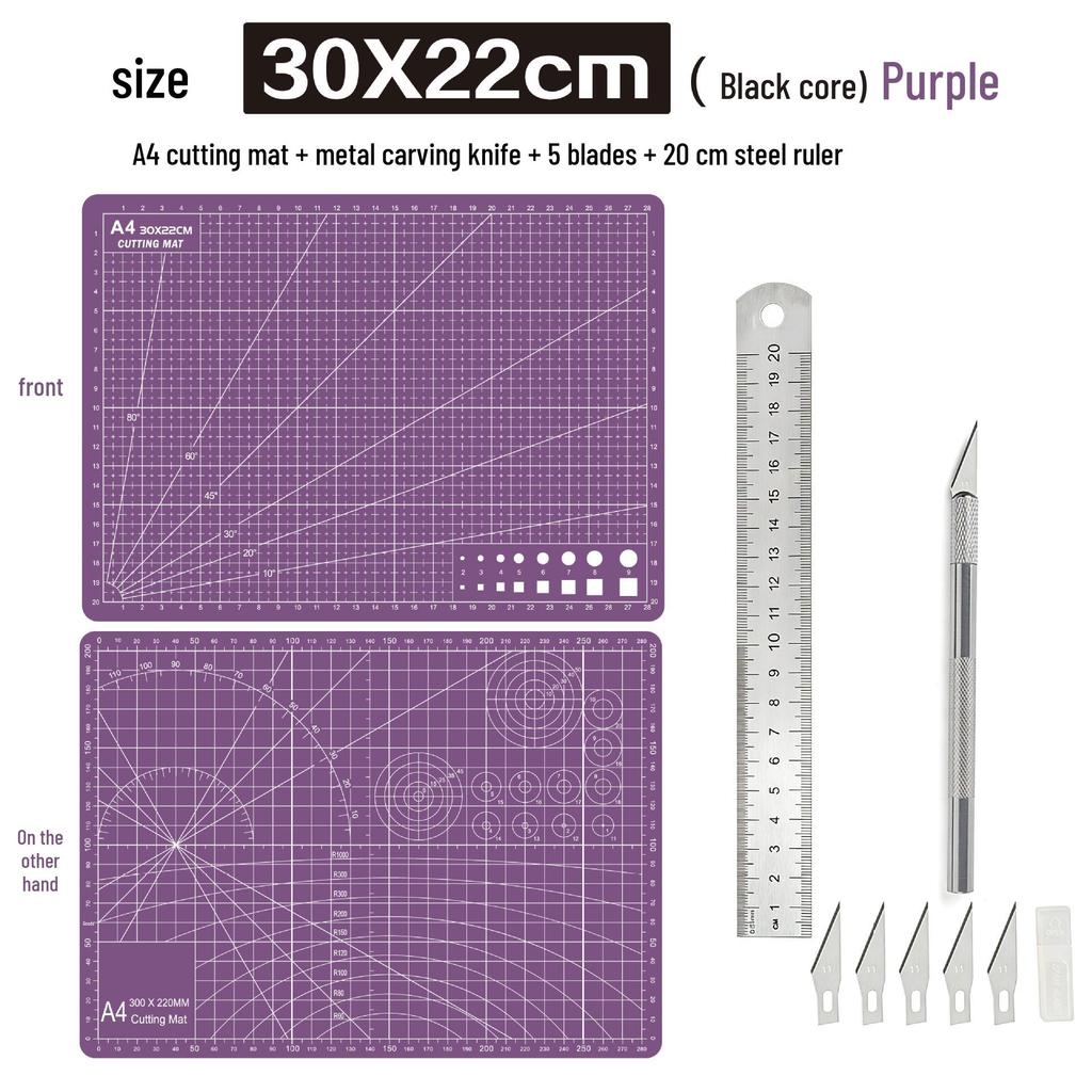 A4 3mm Thick Cutting Mat - Durable Handmade Desktop Pad for Paper Cutting & Writing