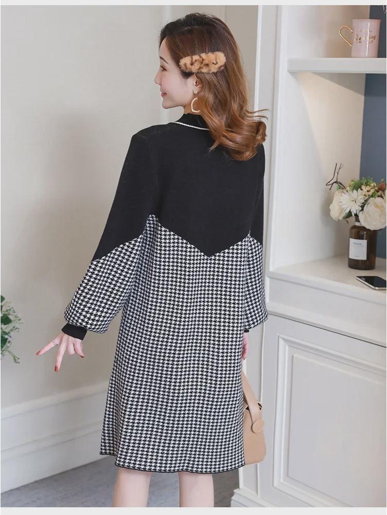 Spring Maternity Velvet Skirt & Top Set: Stylish, Warm, Concealed Pregnancy Wear for Autumn/Winter