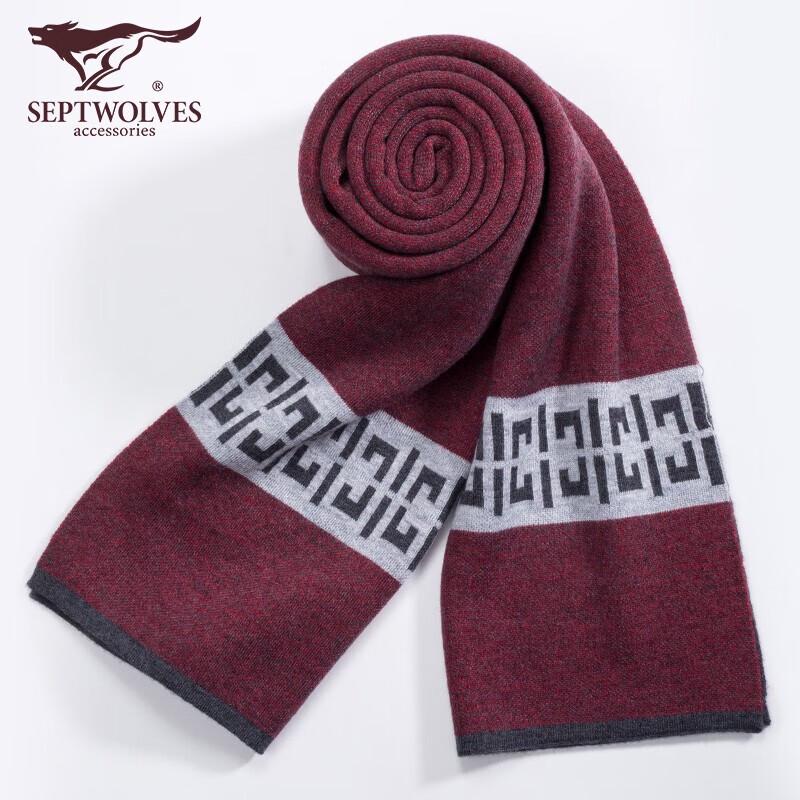 Septwolves Men's Patterned Winter Warm Scarf