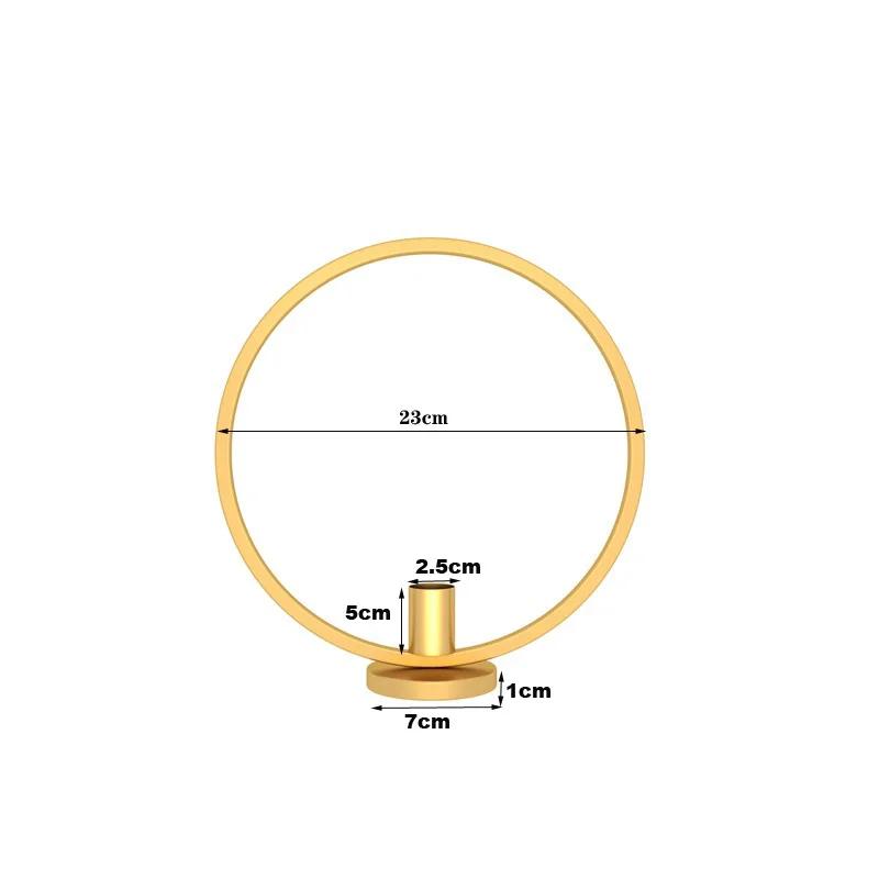 Nordic Round Candle Stand Simple Black Iron Metal Candlestick Tea Light Candle Holder Home Table Candlelight Dinner Decoration