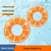 Orange PVC Inflatable Swim Ring - Thickened for Adults, Beginner-Friendly, Large Buoyancy.