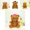 Adorable Pink Bowtie Dudu Bear Plush Toy Gift For Girls Soft Cute Teddy Bear