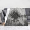 Tree of Life Yggdrasil Blanket Flannel Autumn Valhalla Viking Breathable Super Soft Throw Blankets for Bedding Office Bedspread