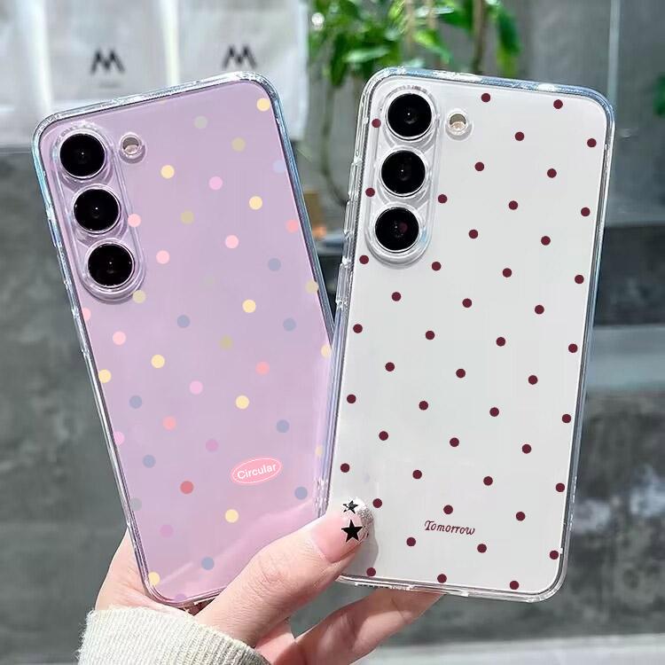 Hülle Für Samsung Galaxy S25 FE S26 S25 S24 S23 Note 20 Ultra S21 Plus S24 FE S21Ultra Polka Dots Silikon Transparente Abdeckung