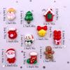 10PCS Resin Colorful Christmas Tree Santa Claus Snowman House Glove Flatback Stone Cartoon Figurines Scrapbooks DIY Decor Crafts