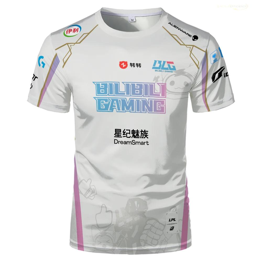 League Of Legends BLG Koszulka Mundurowa Koszulki E-sportowe LPL Fani Koszulki Wspierające Grę ESports Unisex Krótki Rękaw Top Koszulka
