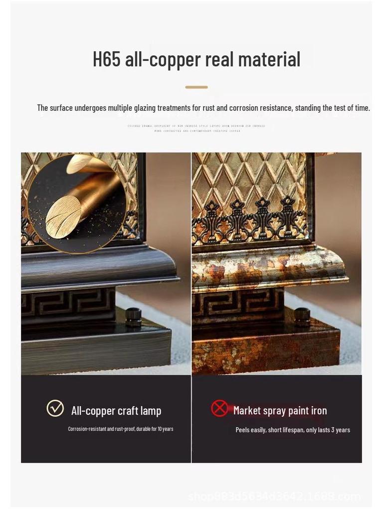 Copper Solar Waterproof Outdoor Pillar Light - European-Style Garden and Gate Lamp