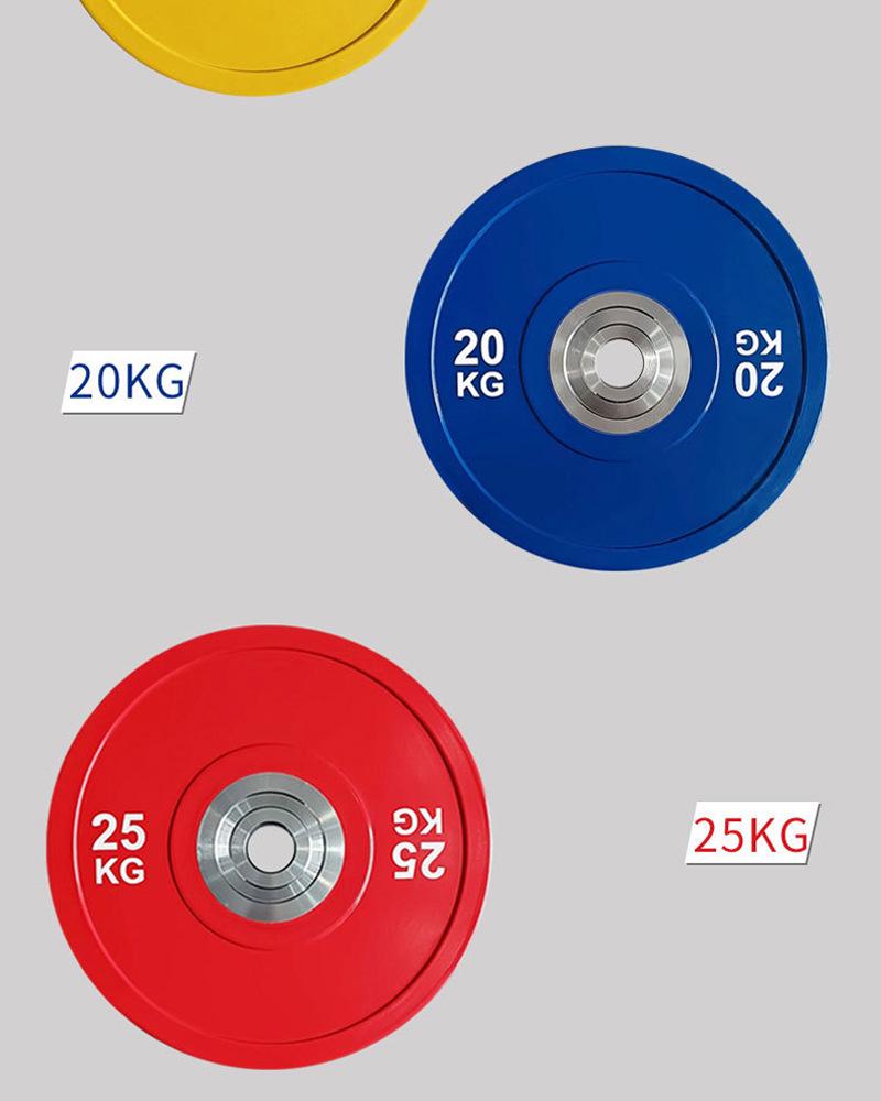 Juego de Mancuernas y Barra de Goma Personalizable y Colorido - Discos de Equipo de Fitness Silencioso