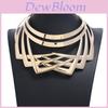 Metalowy naszyjnik typu choker z geometrycznym wzorem dla kobiet podążających za modą