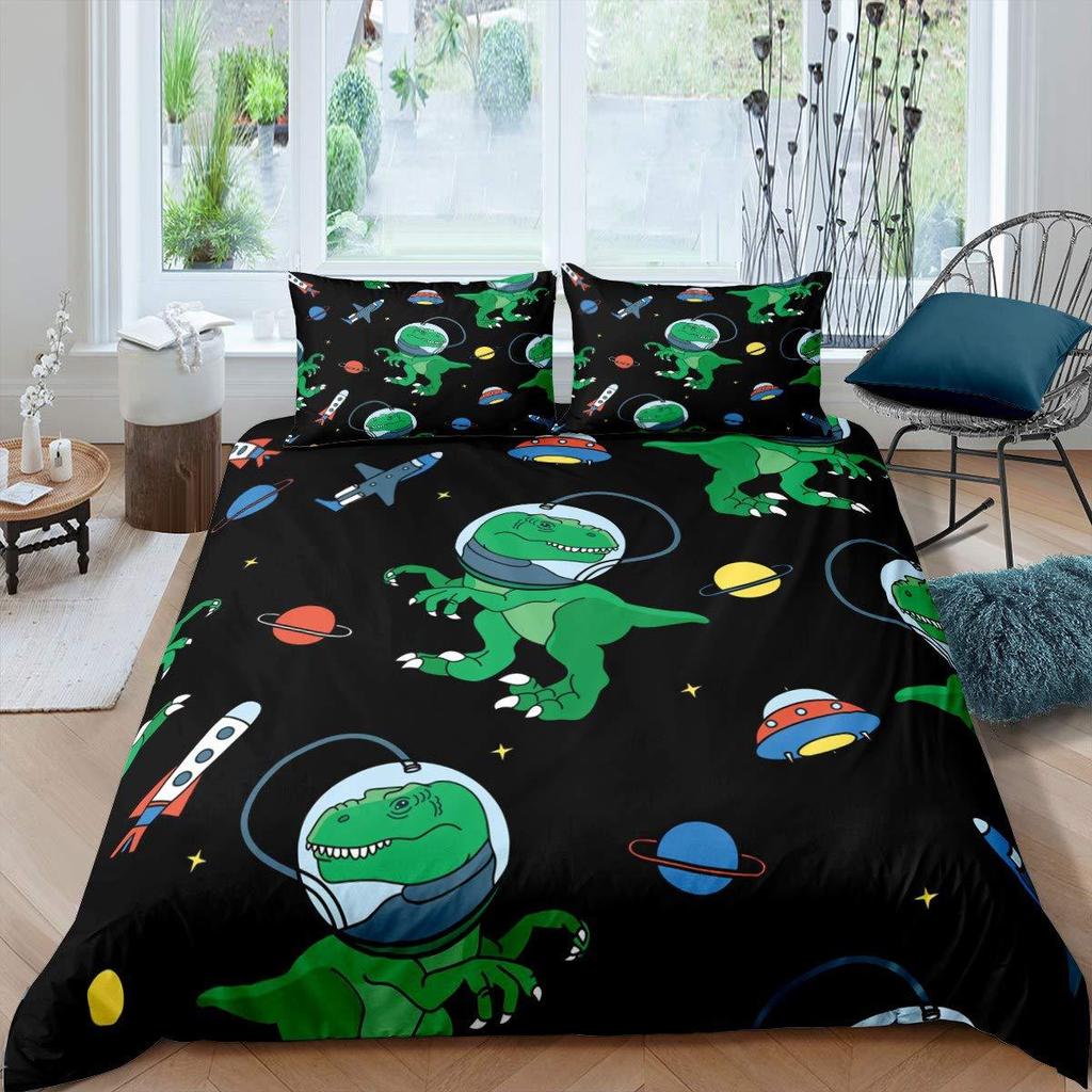 Star Space Series 3D Digital Printing Three-Piece Home Textile Duvet Set Kit