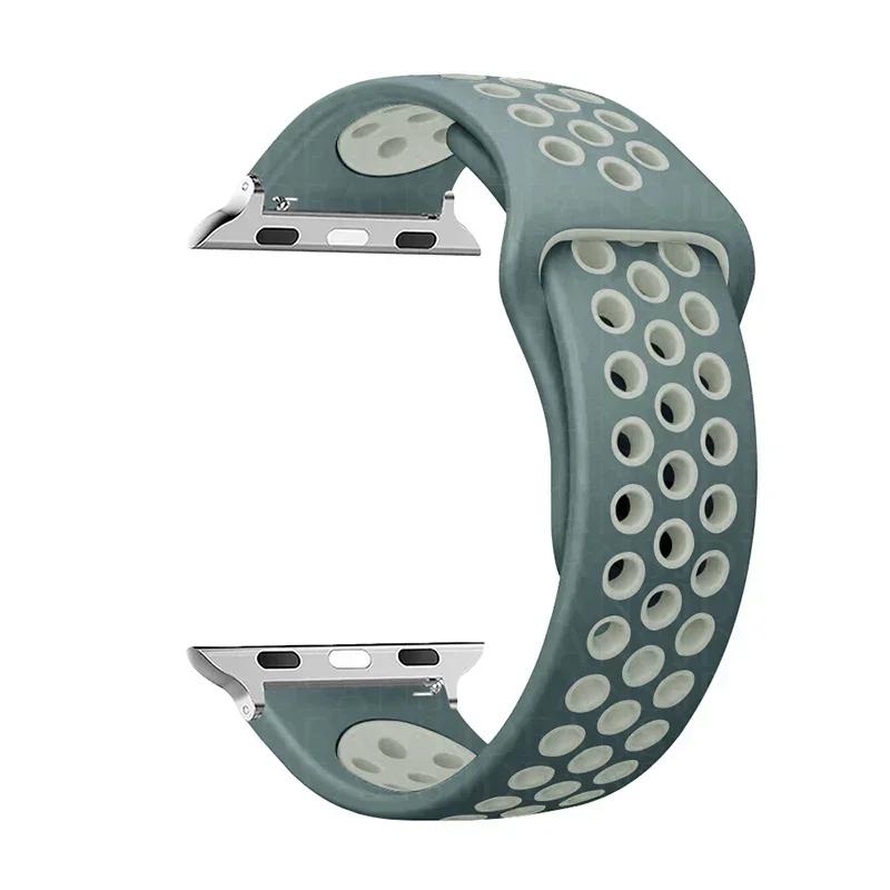 Sport Loop Strap für Apple Watch Band Ultra 2 49 mm 44 mm 40 mm 41 mm 45 mm 42 mm 38 mm Silikonarmband iWatch Serie 9-8-7 6 5 4 SE