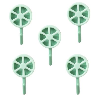 5pcs Storage Hooks Lemon Shape Wall Hangers Waterproof Sticky for Kitchen Bathroom