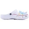 Crocs Classic clog SDS Cat Head EVA Hand-Drawn Series Cute Sweet Hole Shoes Cartoon Home Casual Beach Hole Sandals Unisex White