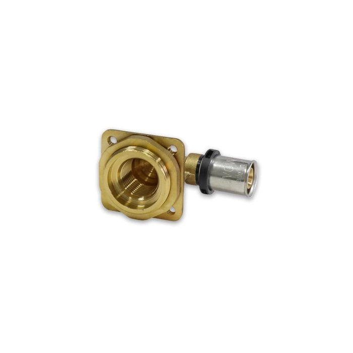 Raccord de chasse d'eau à sertir 16 x 2 - 1/2", Laiton, Certifié DVGW