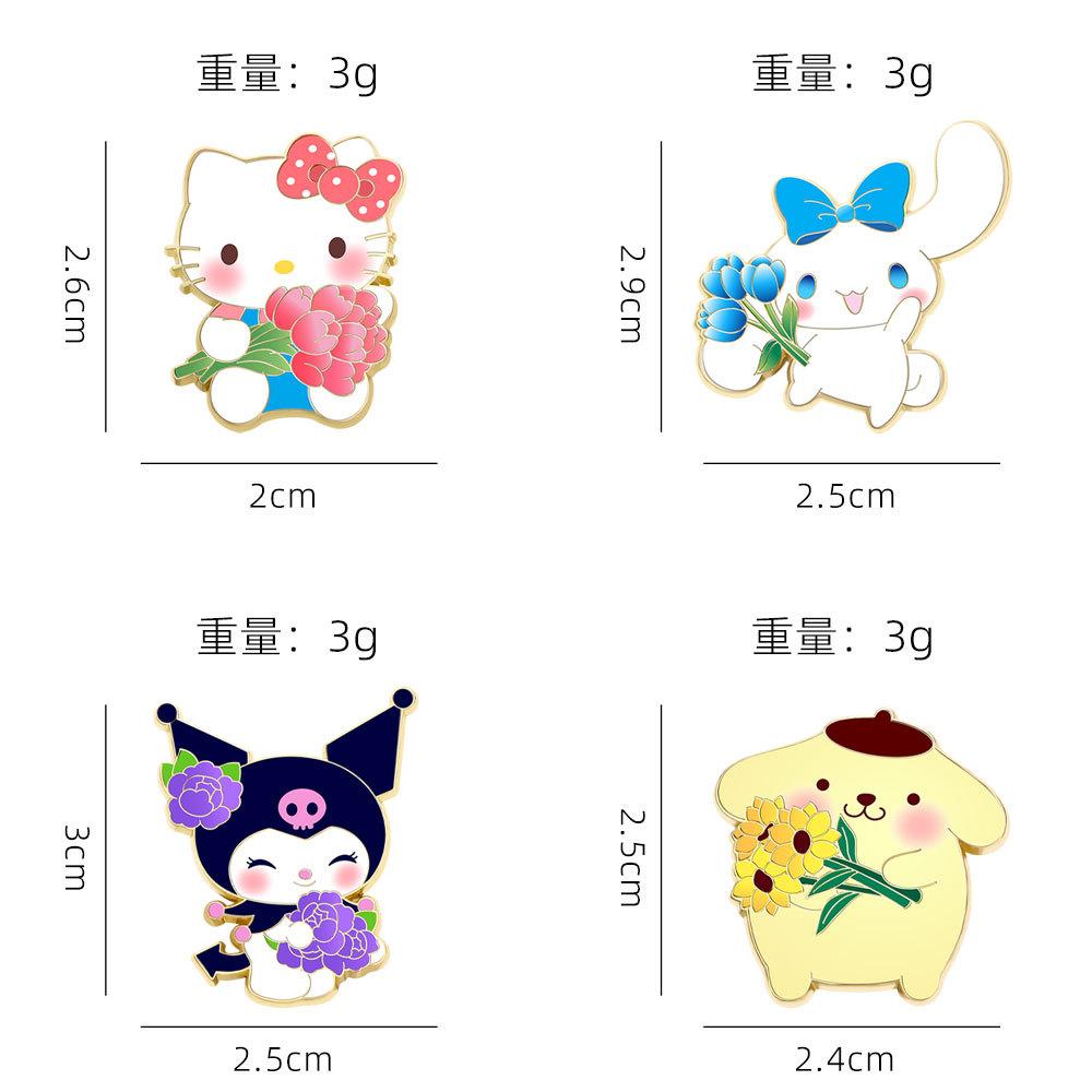 Beautiful NEW HOT Japanese Sanrio Cartoon Badges Cute Cinnamoroll Hello Kitty Pin Accessories Long Lasting High Quality