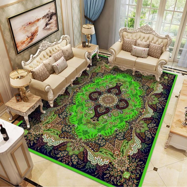 European Style Living Room Carpet Printed Living Room Coffee Table Carpet Study Floor Mat Bedroom Bedside Carpet
